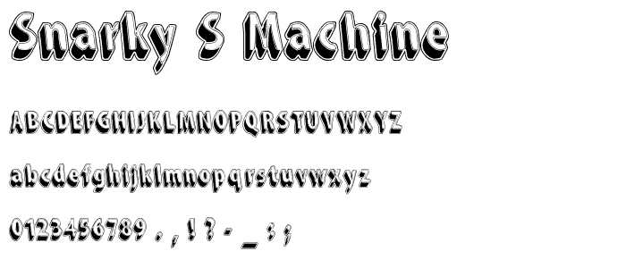 Snarky_s Machine font